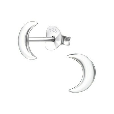 P27-43 Sterling Silver Crescent Moon Posts