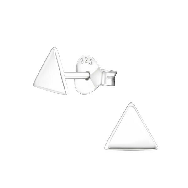 P27-39 Sterling Silver Small Flat Triangle Posts
