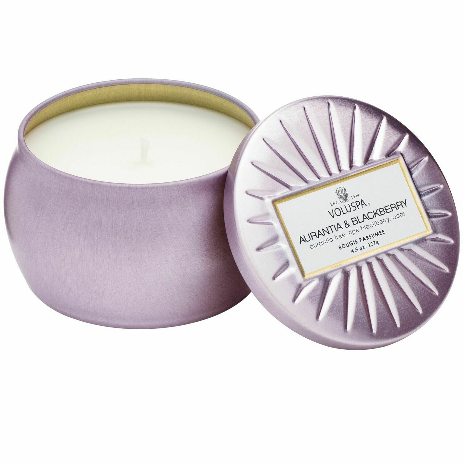 Aurantia + Blackberry Candle - Voluspa Vermeil Petite Tin 4.5oz