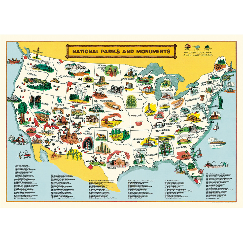 National Parks Map Poster #412