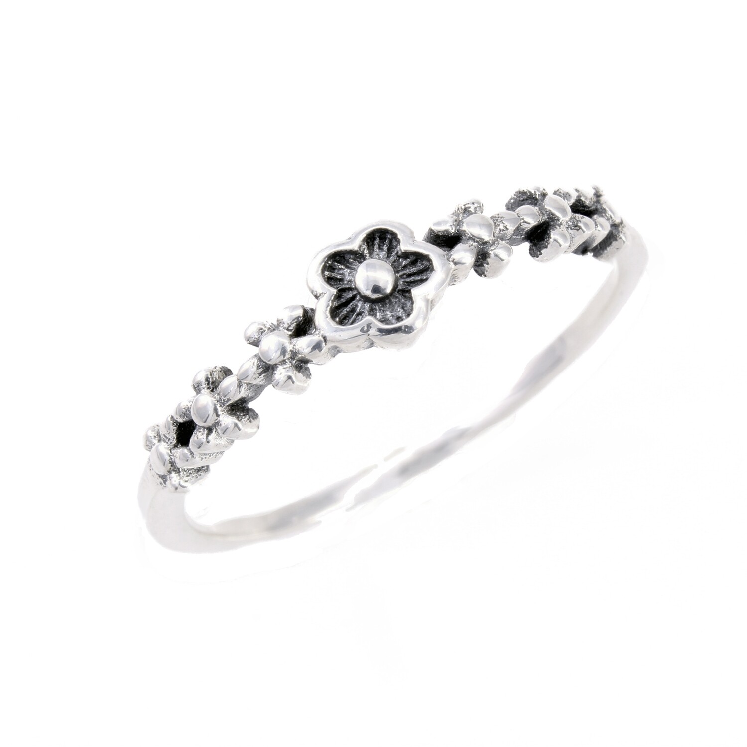 RP3133 Sterling Silver Flowers Ring
