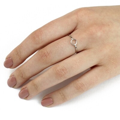 RP3470 Sterling Silver Small Open Circle Ring