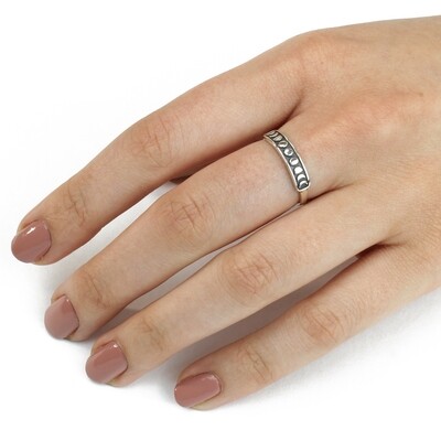 RP3651 Sterling Silver Moon Phases Ring