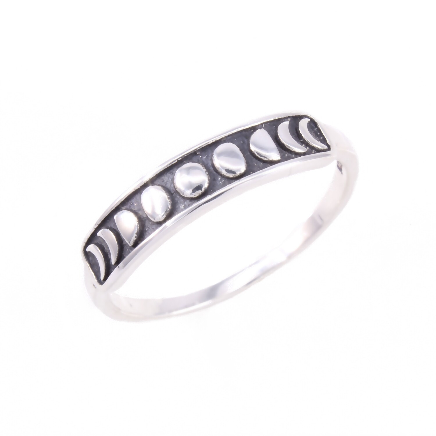 RP3651 Sterling Silver Moon Phases Ring
