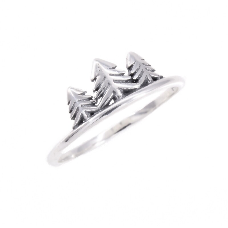 RP3492 Sterling Silver 3 Trees Ring