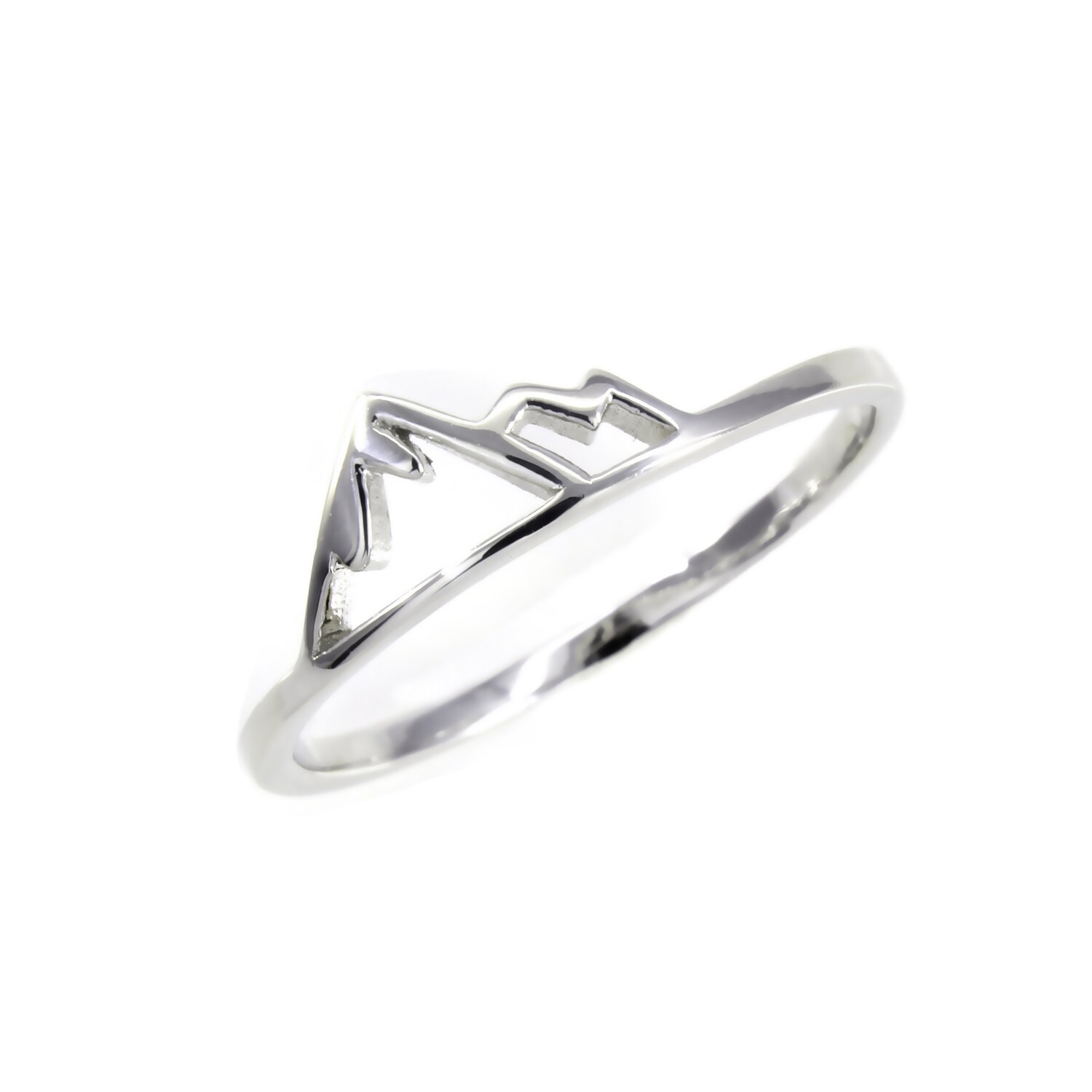 RP3673 Sterling Silver Small Mountain Range Ring