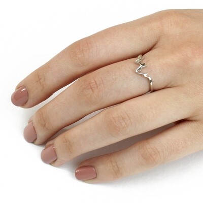 RP2937 Sterling Silver Mountain Ring