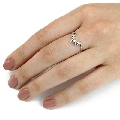 RP3700 Sterling Silver Bali Crown Ring