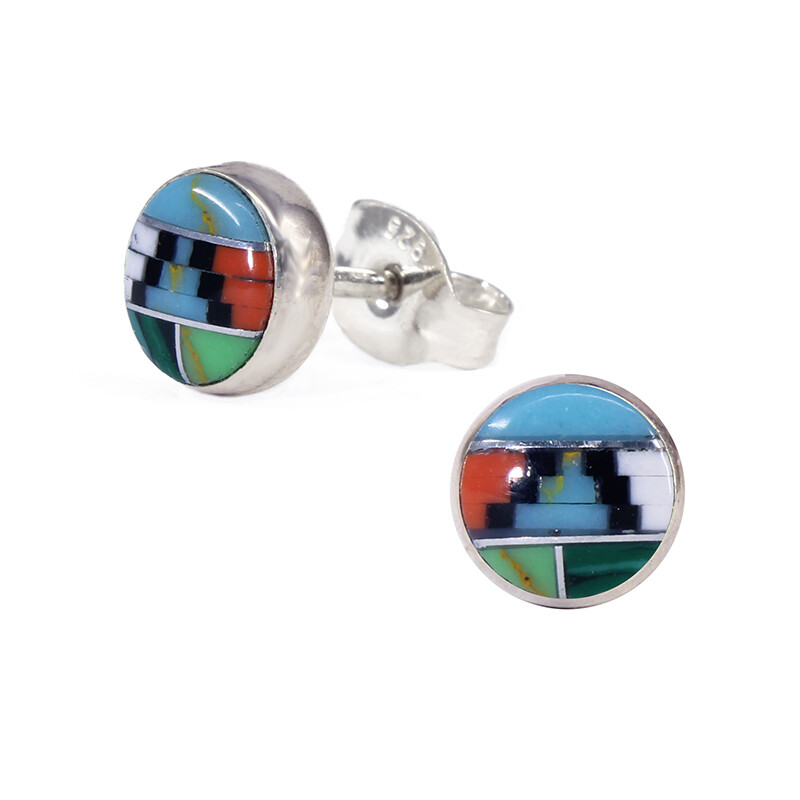 Mosaic 6mm Sterling Silver Circle Posts - P6-MOW