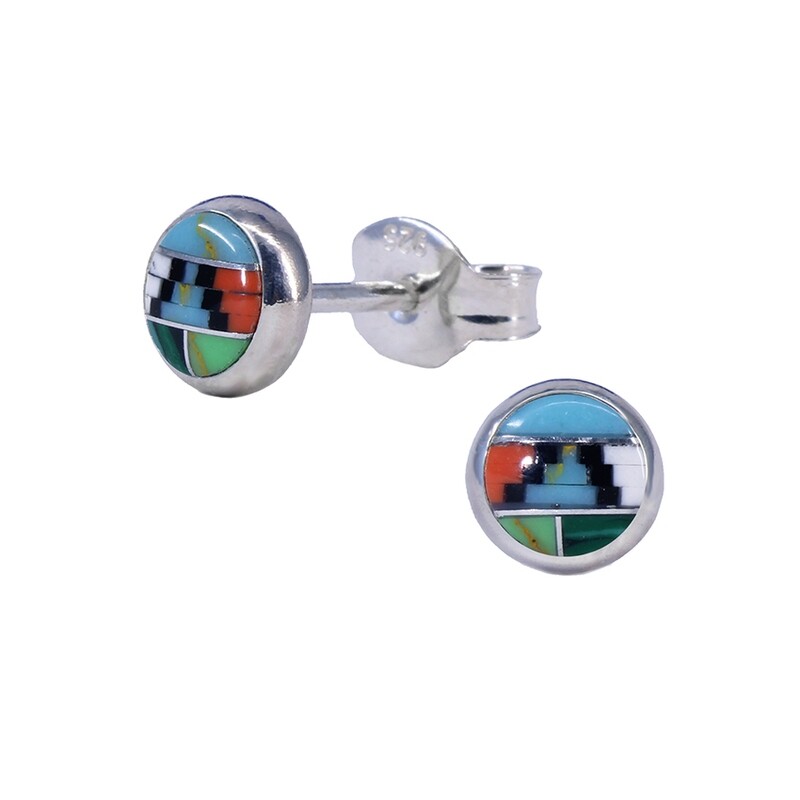 Mosaic 5mm Sterling Silver Circle Posts - P5-MOW