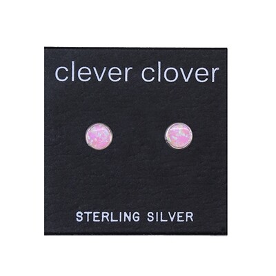 Opalescent 5mm Sterling Silver Circle Posts - P5-POP