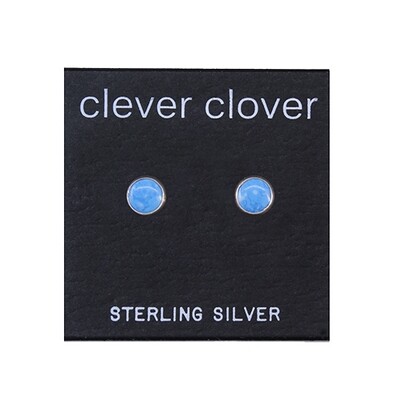 Denim Colored 5mm Sterling Silver Circle Posts - P5-DL