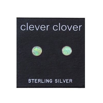 Opalescent 5mm Sterling Silver Circle Posts - P5-LGOP