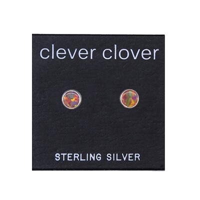 Opalescent 5mm Sterling Silver Circle Posts - P5-ROP