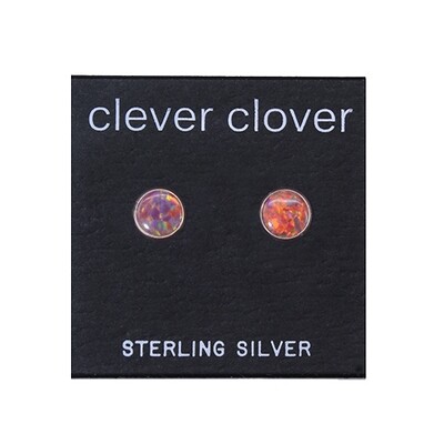 Opalescent 6mm Sterling Silver Circle Posts - P6-ROP