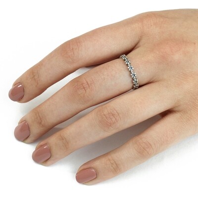 RP3367 Sterling Silver Mini Daisy Band