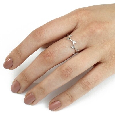 RP2950 Sterling Silver Vine Ring