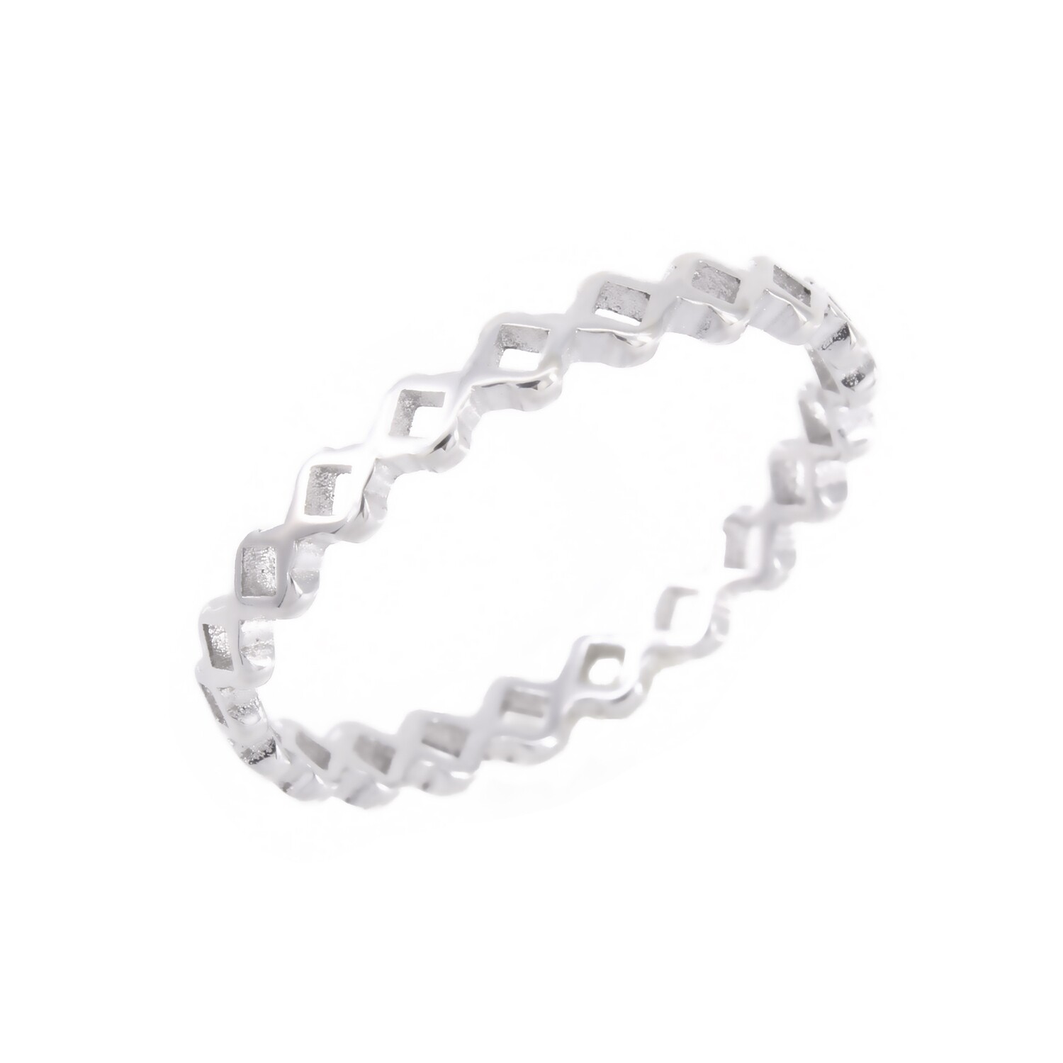 RP3424 Sterling Silver Geometric Band
