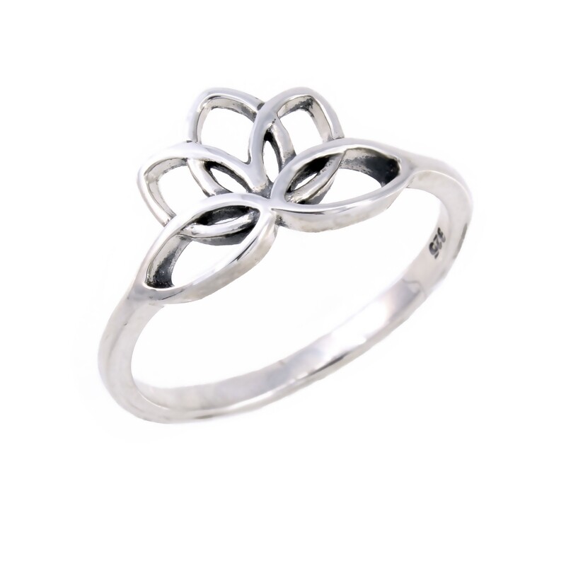 RP3073 Sterling Silver Lotus Ring