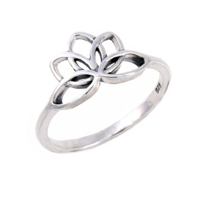 RP3073 Sterling Silver Lotus Ring