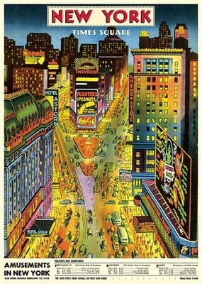 NYC Times Square Poster  - 20” X 28” - #414