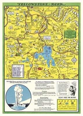 Yellowstone Park Poster  - 20” X 28” - #503