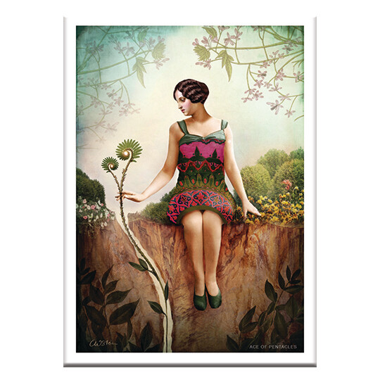 CD93 Ace of Pentacles Greeting Card