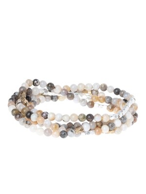 SW023 Stone Wrap Bracelet/Necklace - Mexican Onyx