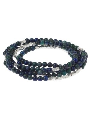 SW010 Stone Wrap Bracelet/Necklace - Azurite
