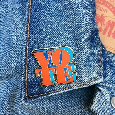 Vote Red/Blue Enamel Pin - FFP-181 