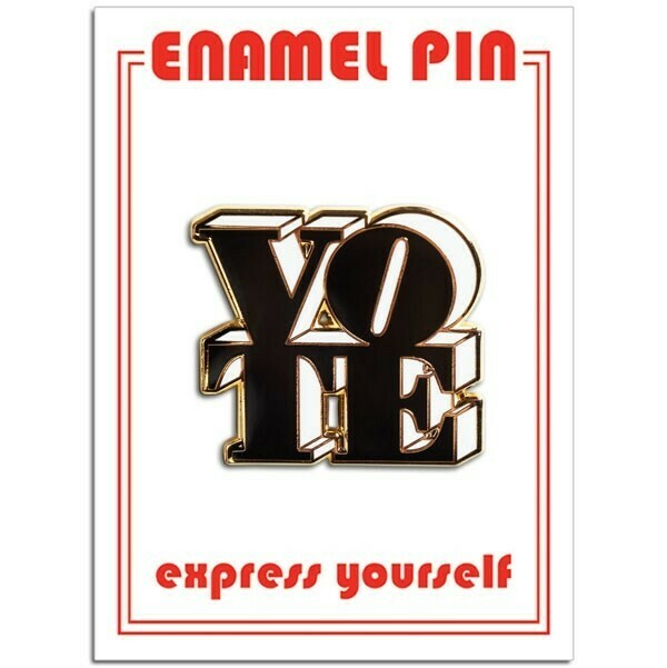 Vote Black/White Enamel Pin - FFP-182 
