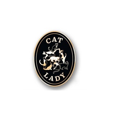 Cat Lady Enamel Pin - AQP5