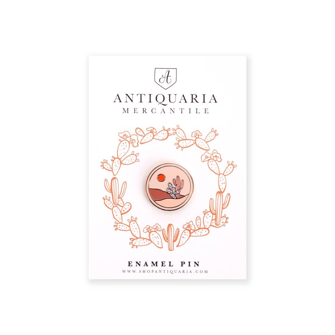Peach Cactus Enamel Pin - AQP8
