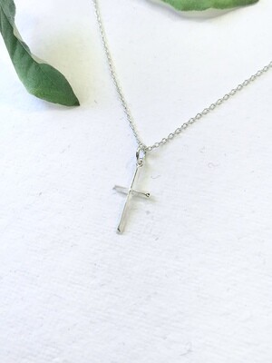 SSN7008 Sterling Silver Small Cross Necklace