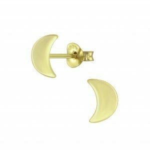Flat Moon Posts - Gold Plated Sterling Silver - P60-17