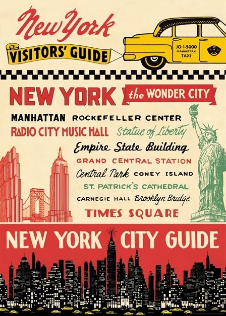 New York City Guide Poster - 20” X 28” - #504
