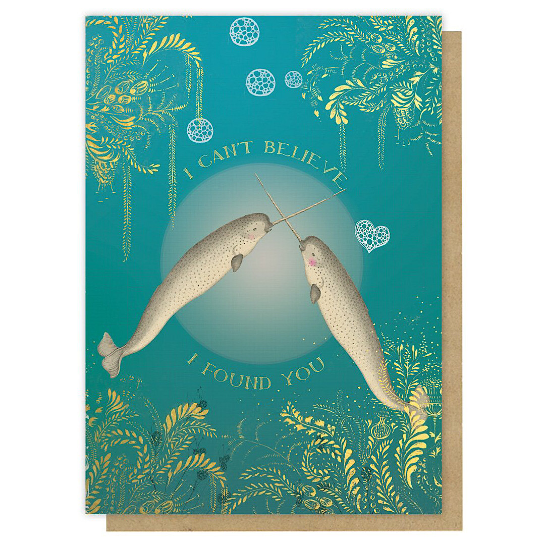 Found Narwhals Greeting Card - PAC26