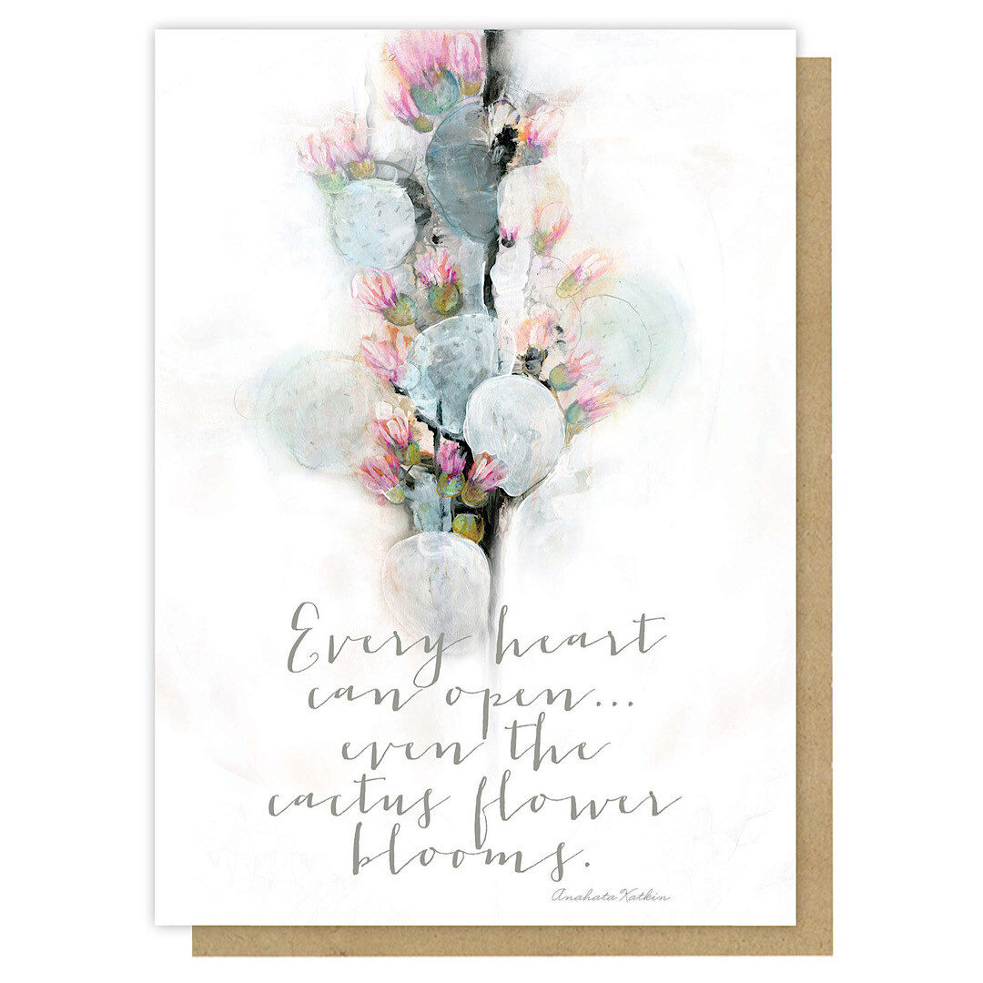 Cactus Flower Greeting Card - PAC302