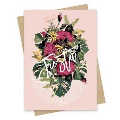 Floral Fiesta Small Greeting Card - PAC153