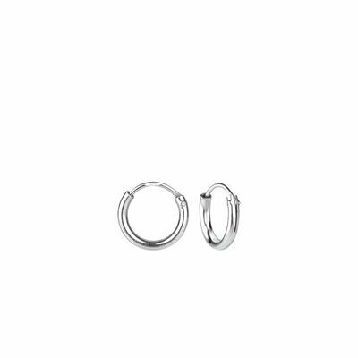 Sterling Silver 8mm Thin Endless Hoops