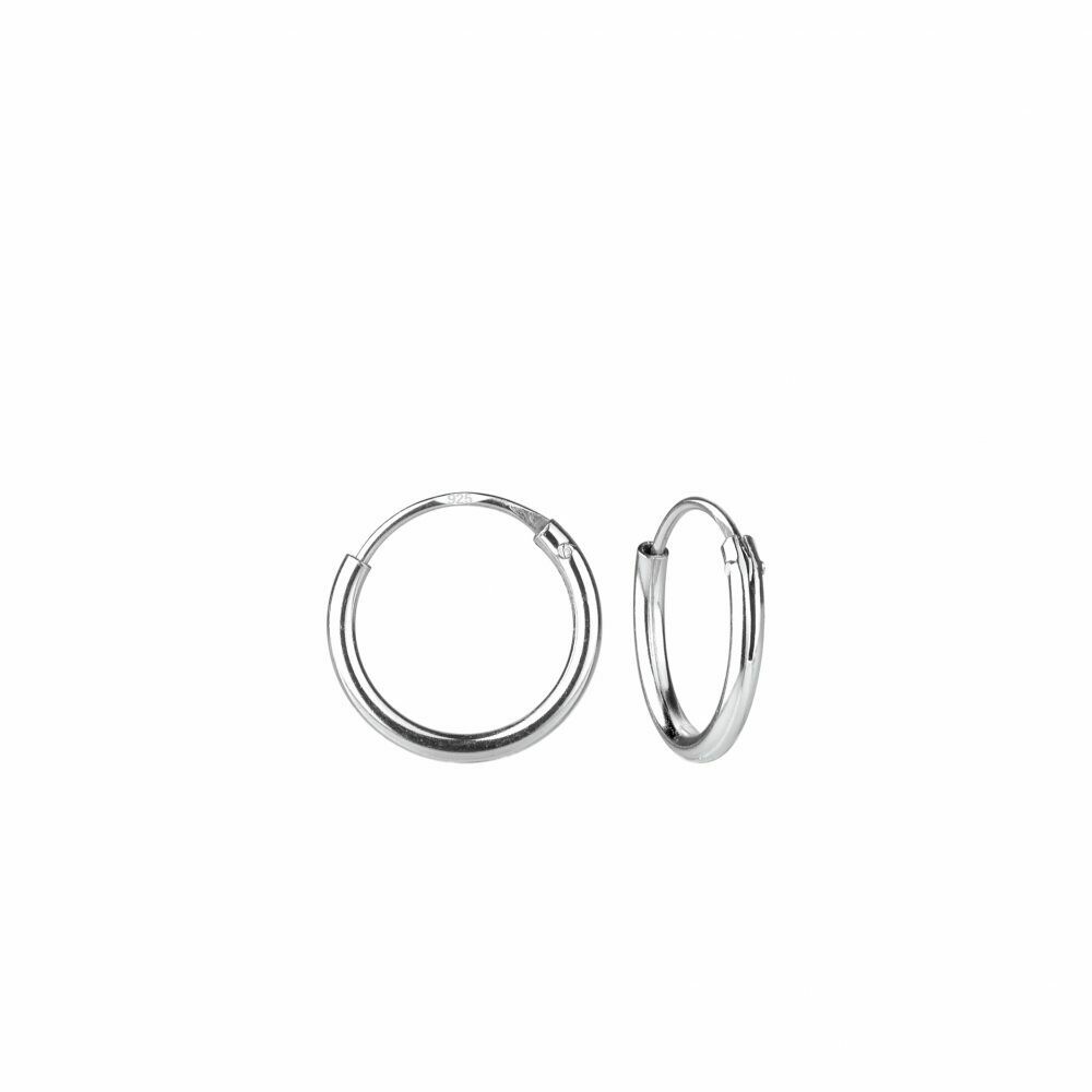 Sterling Silver 10mm Thin Endless Hoops