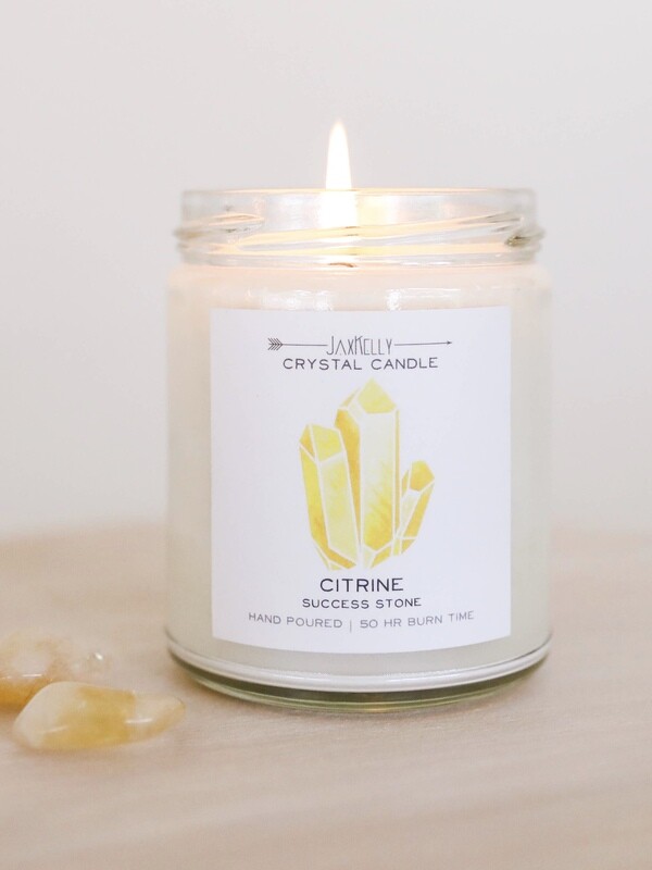 Crystal Candle - Citrine - FINAL SALE