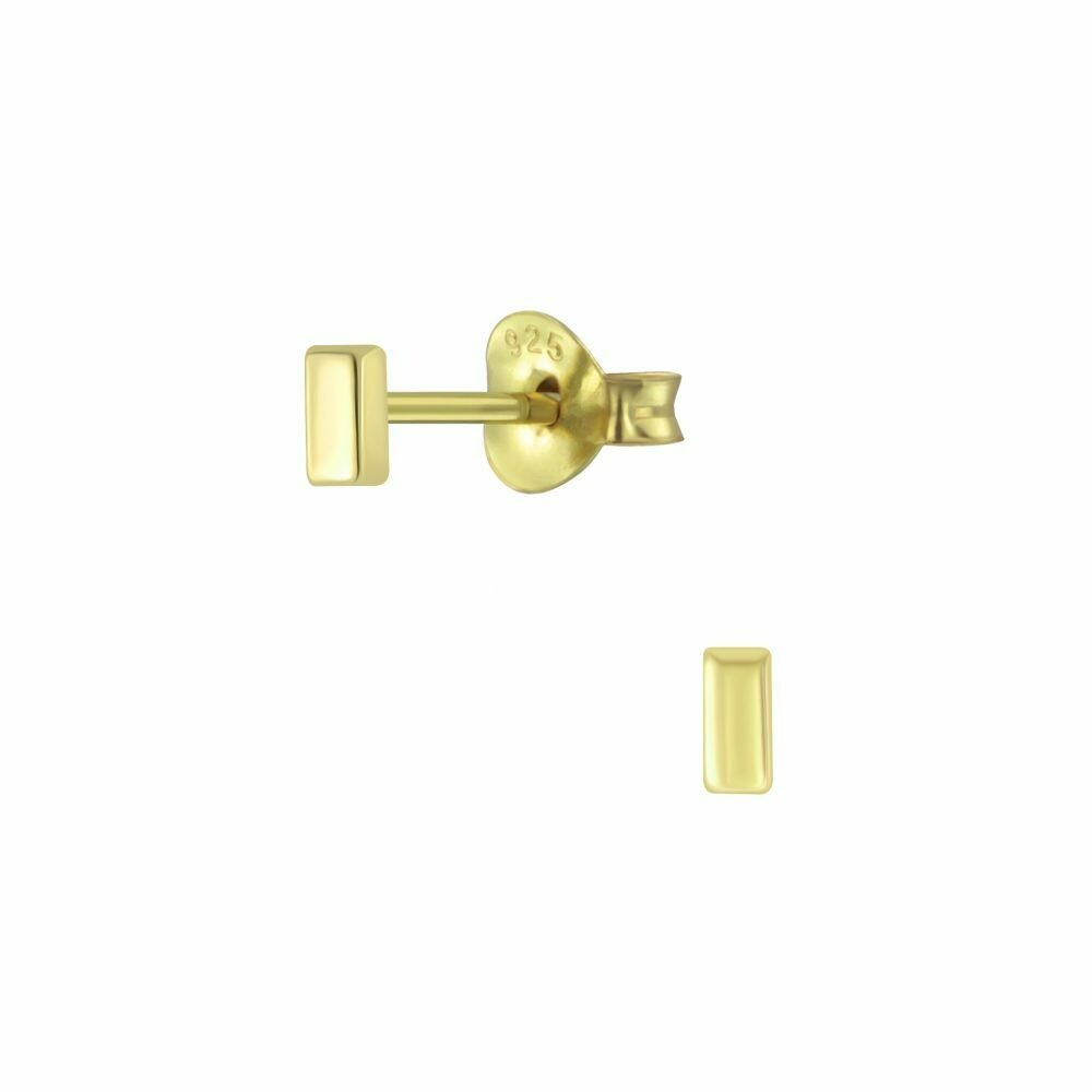 Tiny Bar Posts - Gold Plated Sterling Silver - P60-21