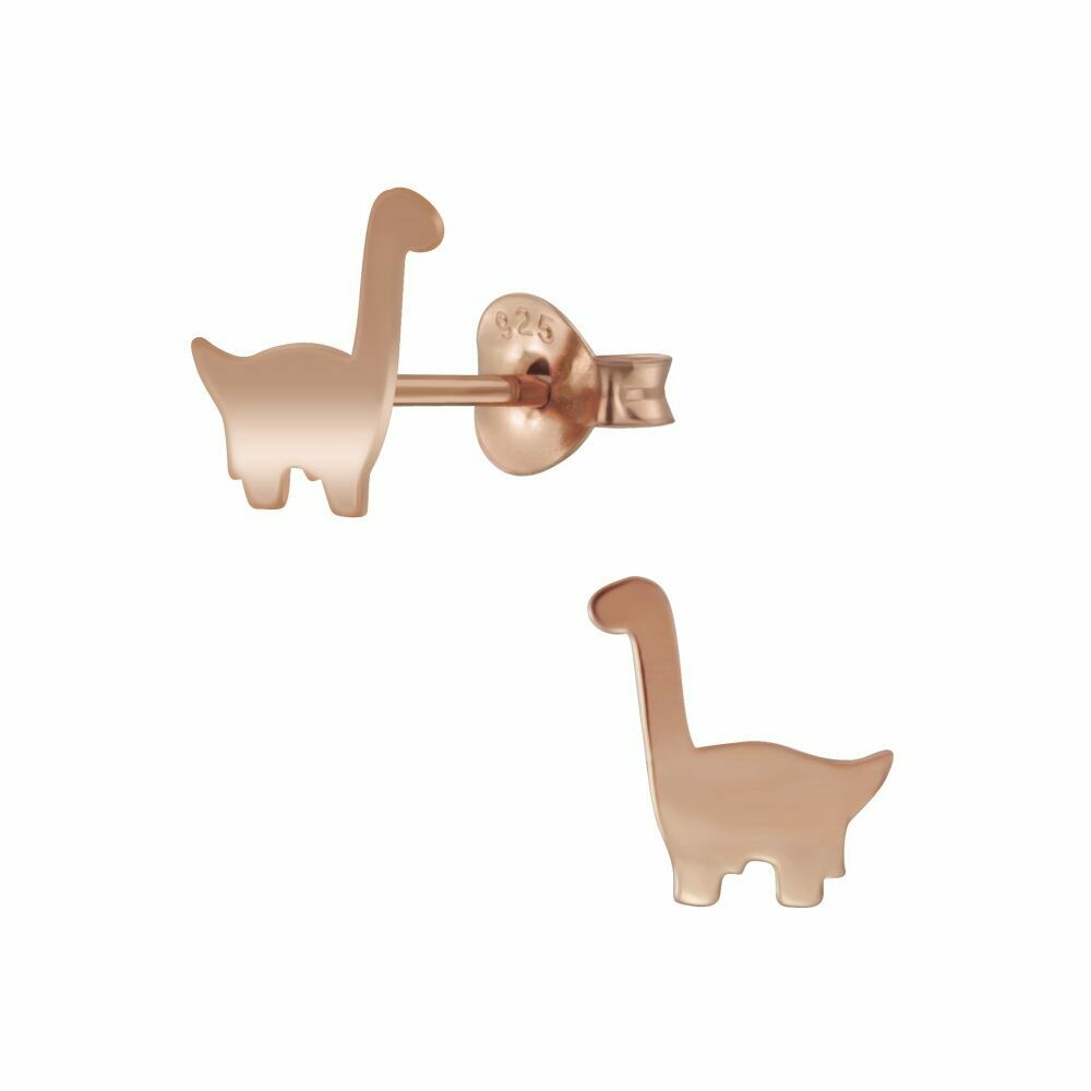 Dinosaur Posts - Rose Gold Plated Sterling Silver- P66-2