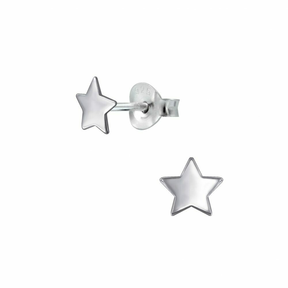 Sterling Silver 5mm Star Posts - P70-10