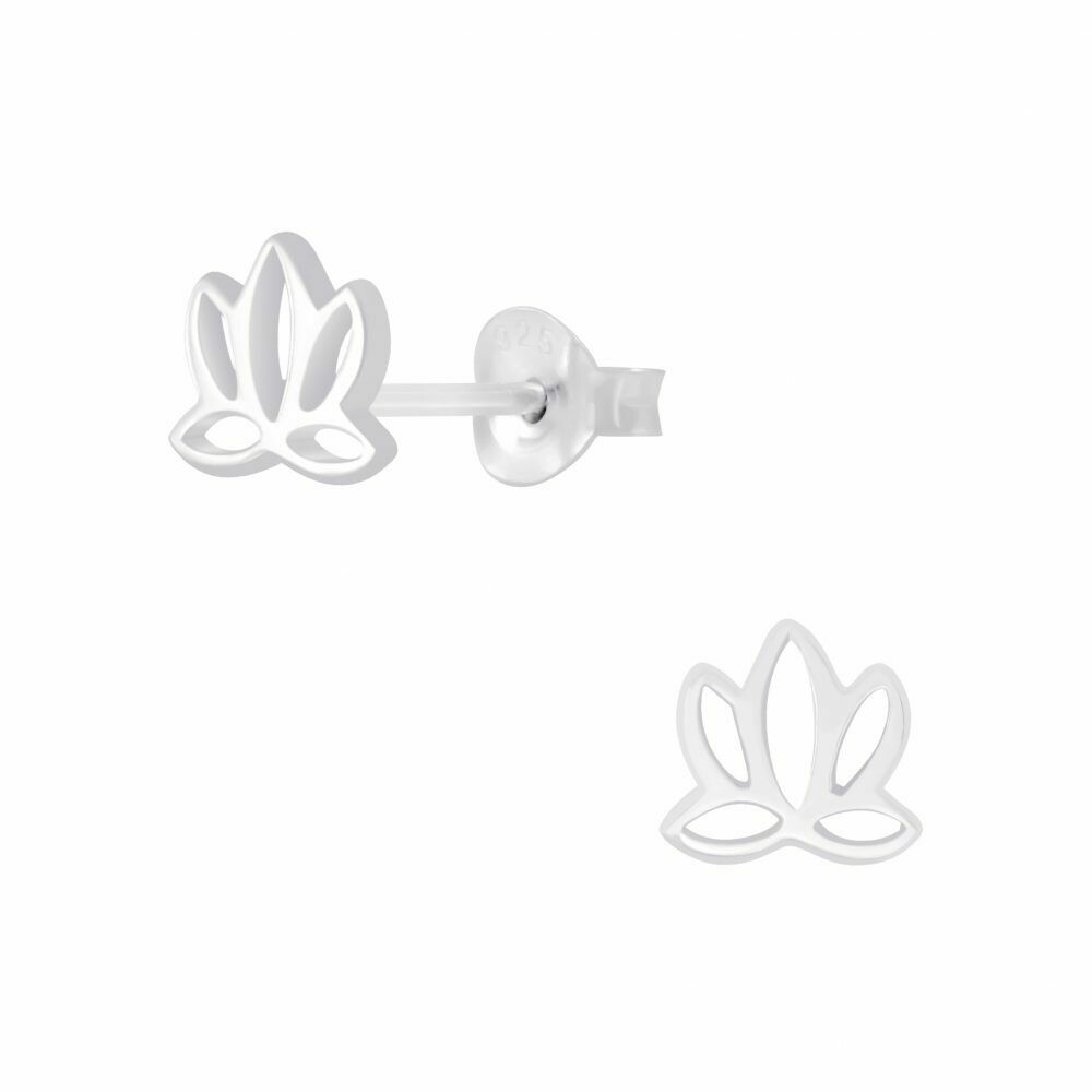 Sterling Silver Open Lotus Posts - P70-16