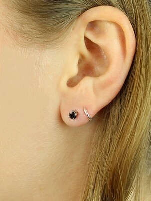 Sterling Silver 8mm Thin Endless Hoops