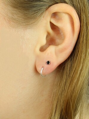 Sterling Silver 10mm Thin Endless Hoops
