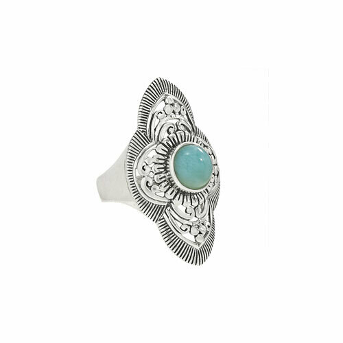 Sterling Silver Ornate Larimar Ring - RTM3629