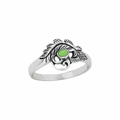 Sterling Silver Floral Gaspeite Ring - RTM3171